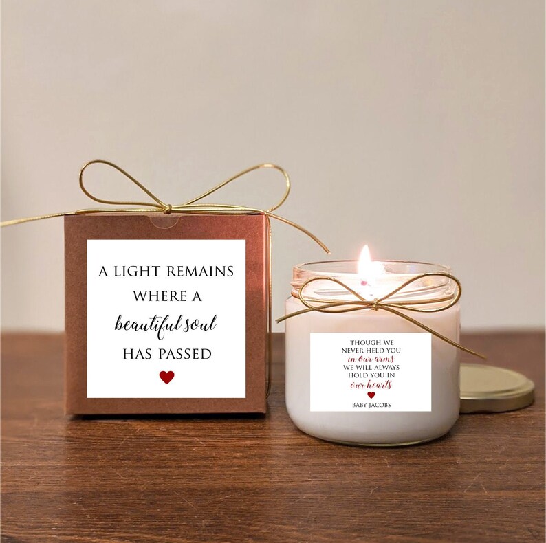 Miscarriage Gift Candle. Memorial Candle. Sympathy Gift. - Etsy