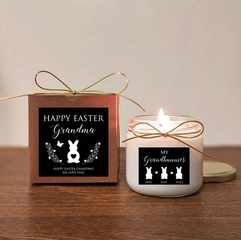 Easter Gift for Grandparents Personalized Candle. Etsy
