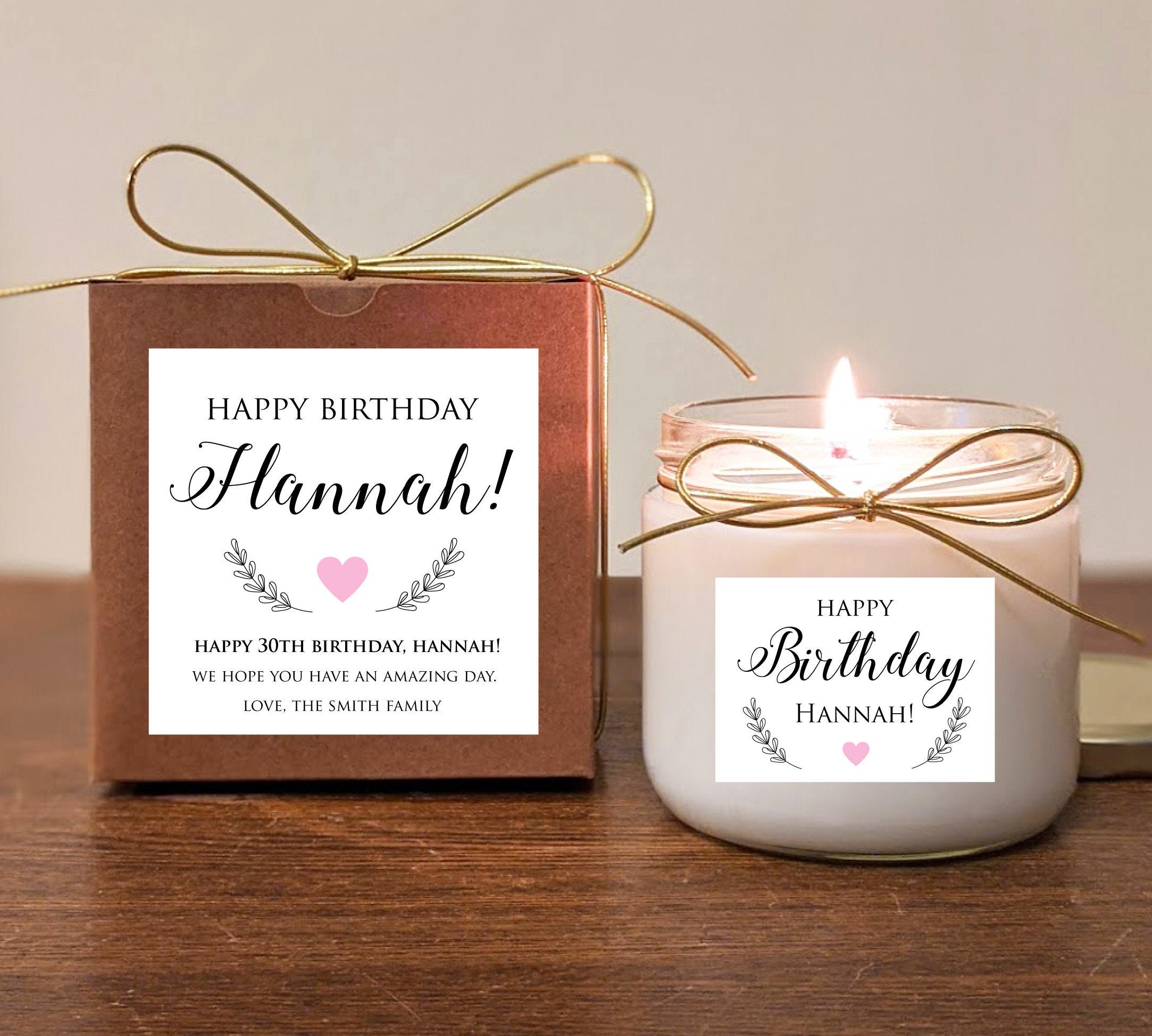 50th Birthday Gift. Personalized Candle. Birthday Gift for | Etsy