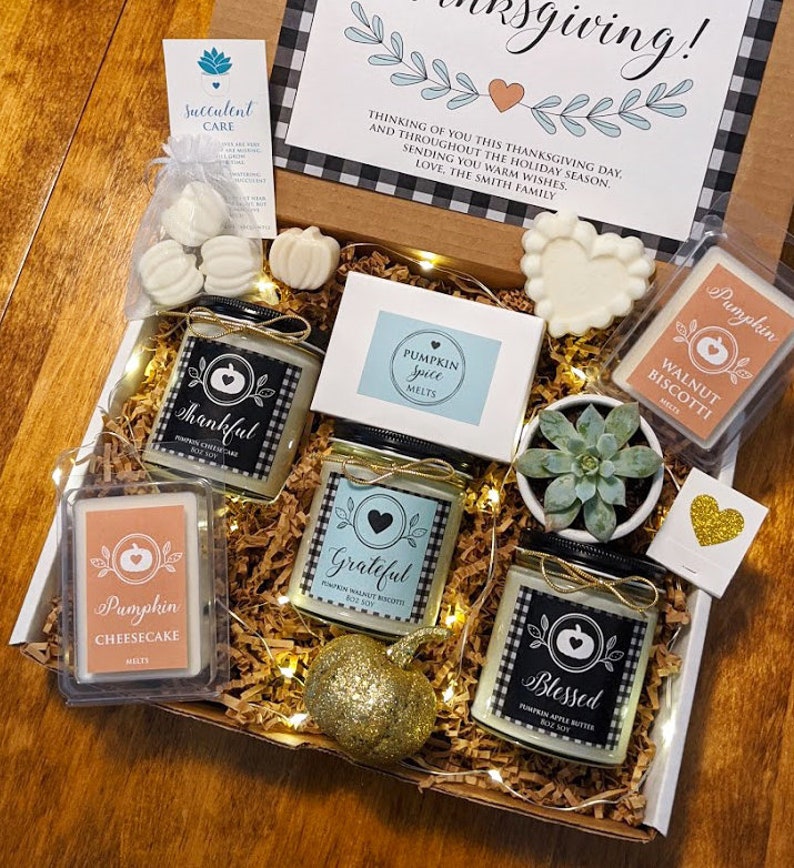 Personalized Fall Gift Box. Fall Candles Melts Succulent ...