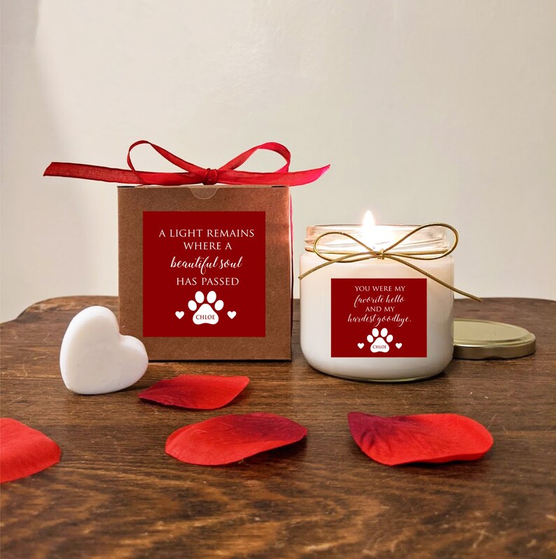 Loss of dog gift. Pet Memorial Candle. Add photo. You were my Etsy