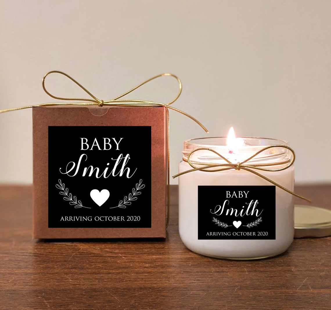 Pregnancy Announcement Custom Candle. You Pick Text and Etsy