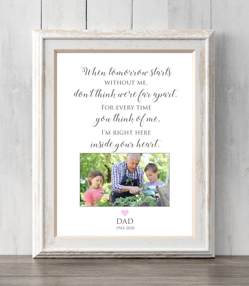 Personalized Husband memorial print Gift. Loss of husband. Can Etsy