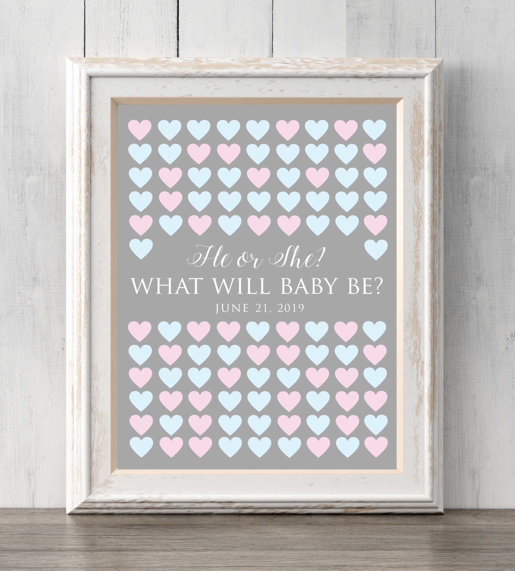 Gender Reveal Guest Book Guess Print. Print for Your Guests to - Etsy