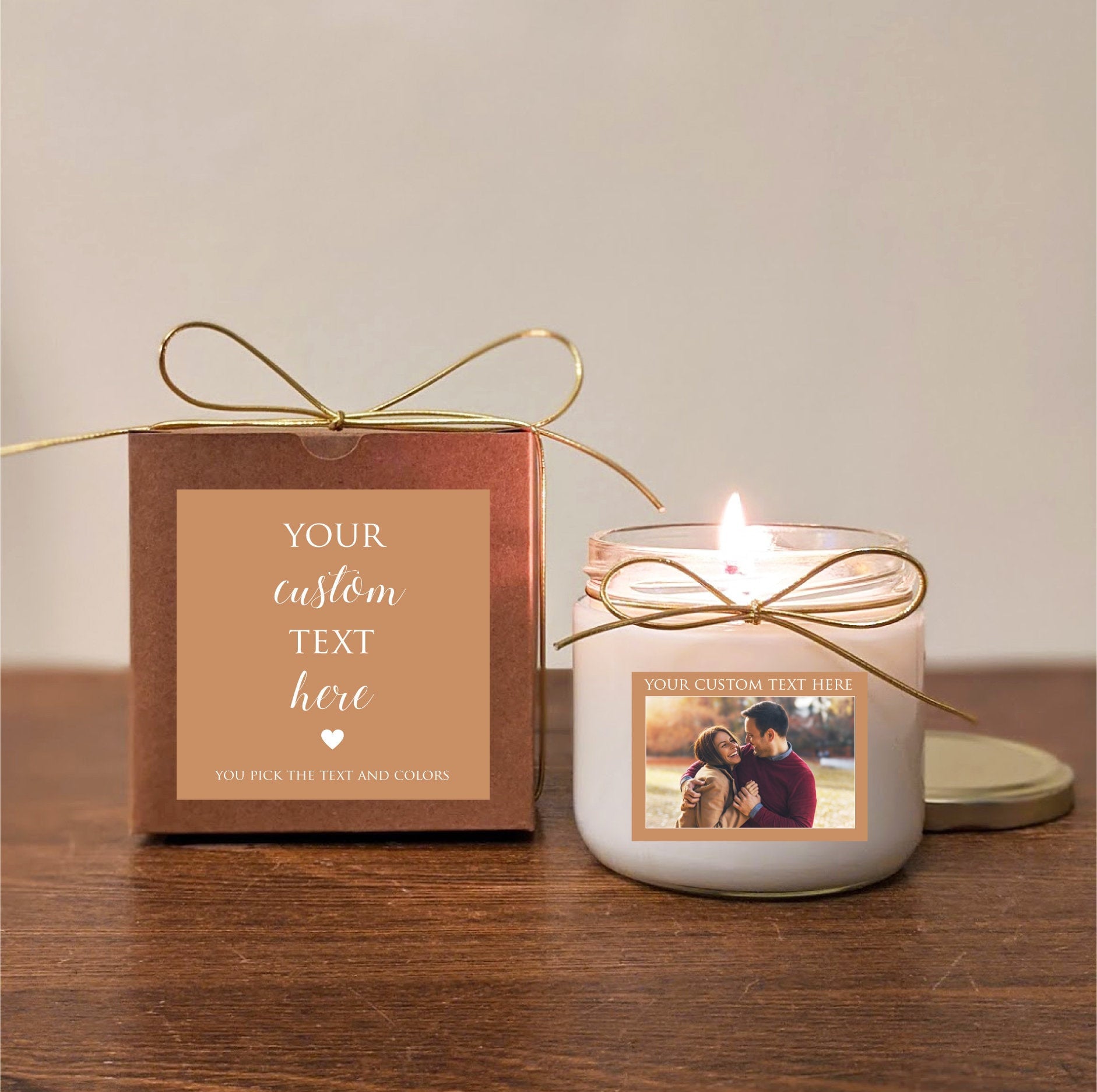 Personalized Photo Candle. Personalized Gift. Custom Candle. Etsy