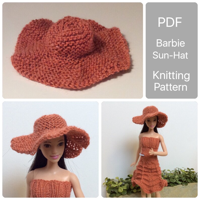 Floppy Hat Barbie Pattern Easy Knitting Pattern for Barbie | Etsy