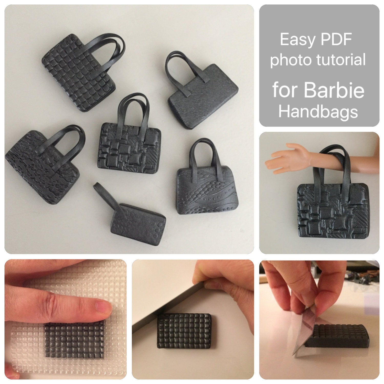 Design Your Own Barbie Handbag Tutorial Polymer Clay Photo Etsy