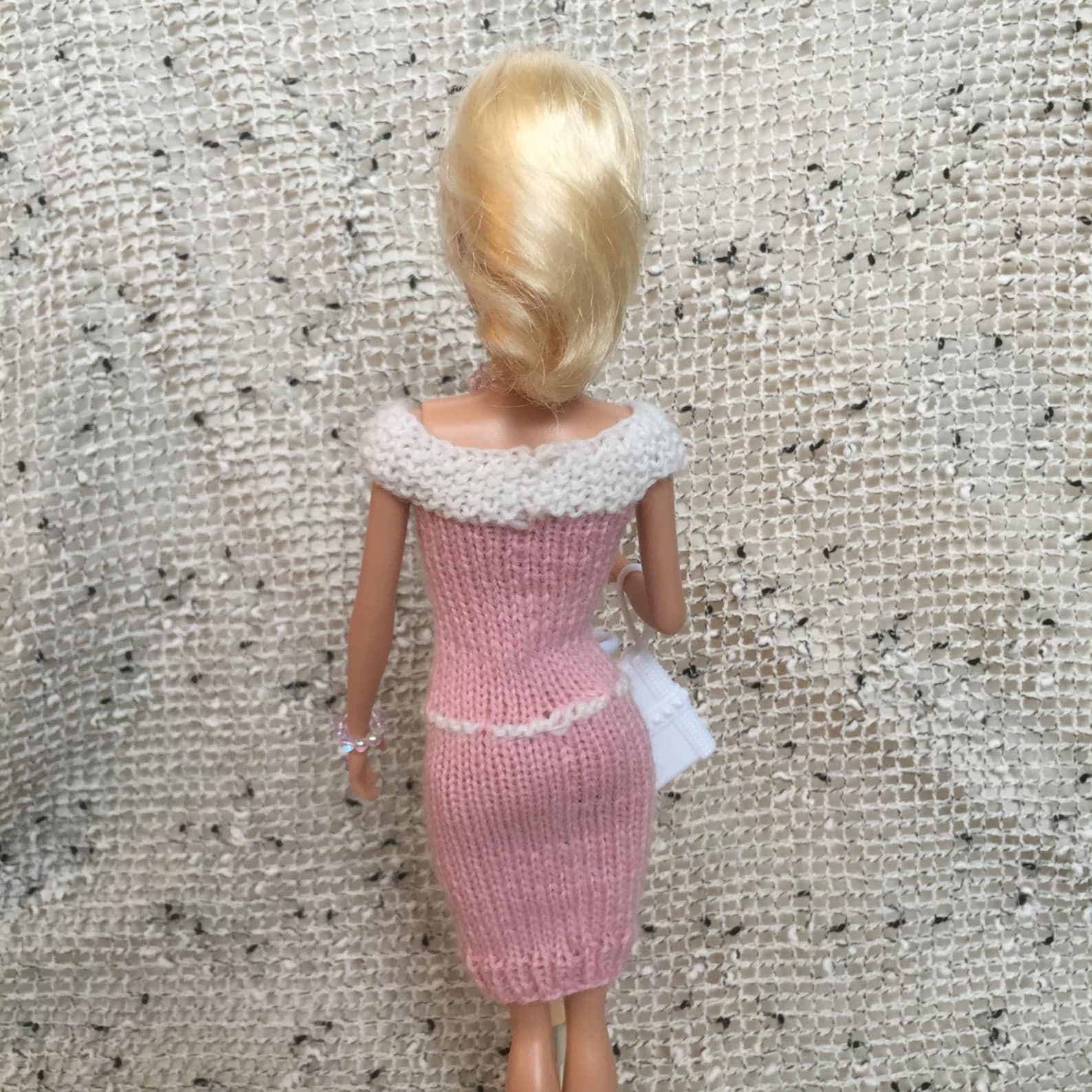 Barbie Doll Knitting Pattern for Knitted Dress With Belt ALL - Etsy
