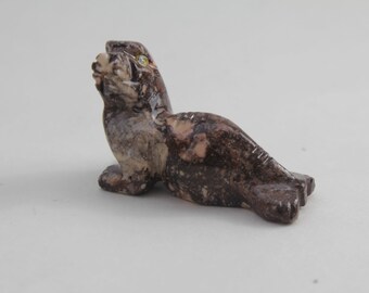 Gingerslittlegems carved figurine Mexico Hand Carved Onyx Carved Seal Onyx Figural vintage home decor