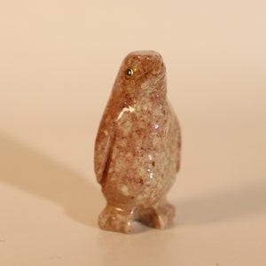 1-1/2&quot; Hand Carved Stone Soapstone Antartica/Antarctic PENGUIN Figurine/FETISH Exact item pictured...HandMade In Peru + Free Shipping!!