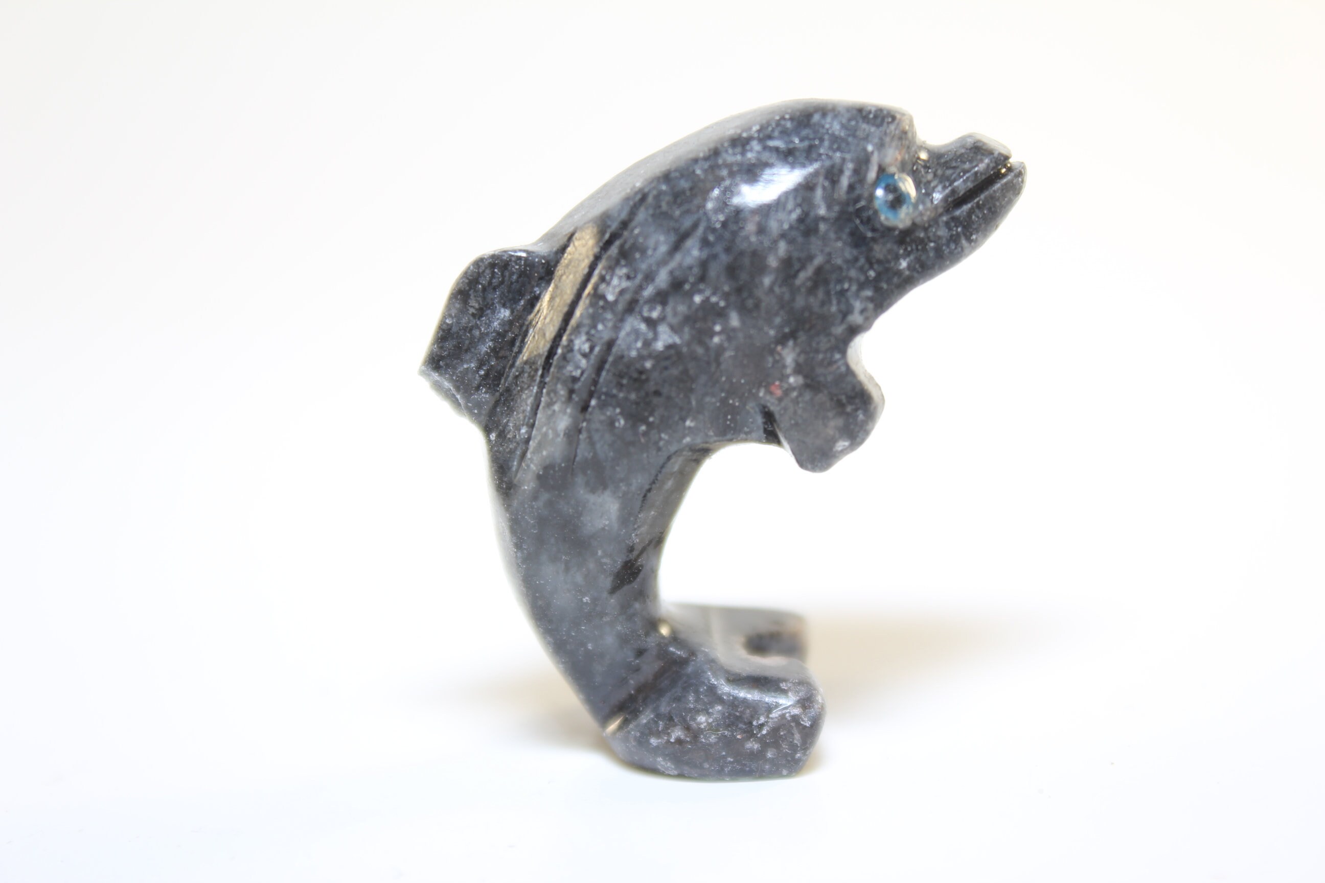 11/4 Hand Carved Stone Soapstone Dolphin Figurine Made Etsy