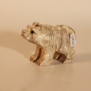 2&quot; Hand Carved Stone Soapstone Bear Figurine/Fetish/Effigy Made In Peru (Exact Item Pictured + Free Shipping!!)