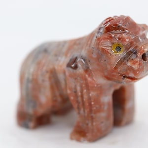 1-1/4&quot; Hand Carved PERU Stone Soapstone GORILLA Figurine Made In Peru Exact Item Pictured + Free Shipping!!