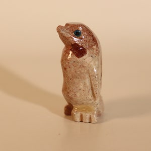 1-1/2&quot; Hand Carved Stone Soapstone Antartica/Antarctic PENGUIN Figurine/FETISH Exact item pictured...HandMade In Peru + Free Shipping!!