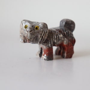 1-1/2&quot; Hand Carved Stone Soapstone Standing DOG Figurine/FETISH Exact item pictured...HandMade In Peru + Free Shipping!!