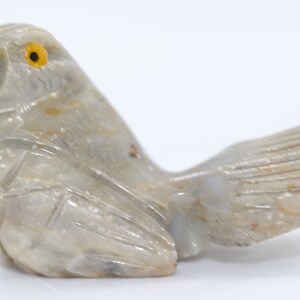 1-1/2&quot; Hand Carved Stone Soapstone PERCHING SONGBIRD Figurine/FETISH Exact item pictured...HandMade In Peru + Free Shipping!!