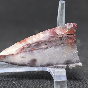 Australia Mookaite Flint Knapped Using Pressure Flake Techniques Domed Corner Notched Arrowhead Handmade In USA D.I.Y Wire Wrapped Pendant