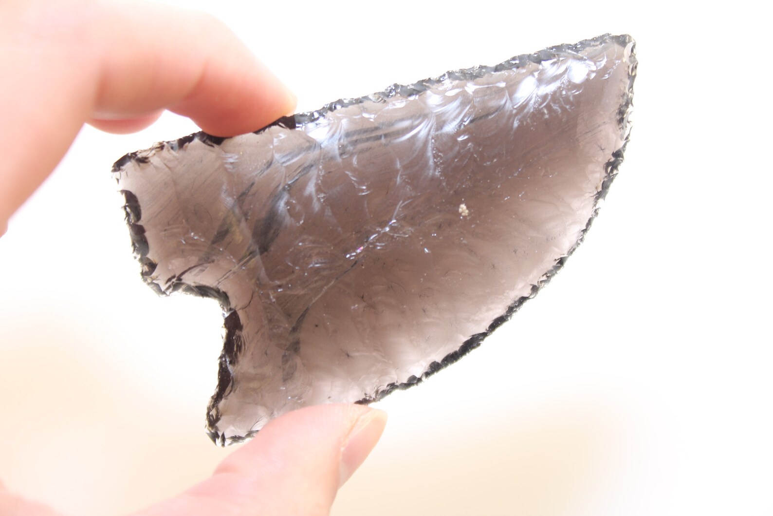 23/4 Clear Pit Obsidian Flint Knapped Using Pressure Etsy