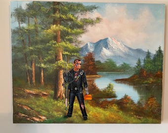 Terminator Repurposed Canvas Painting