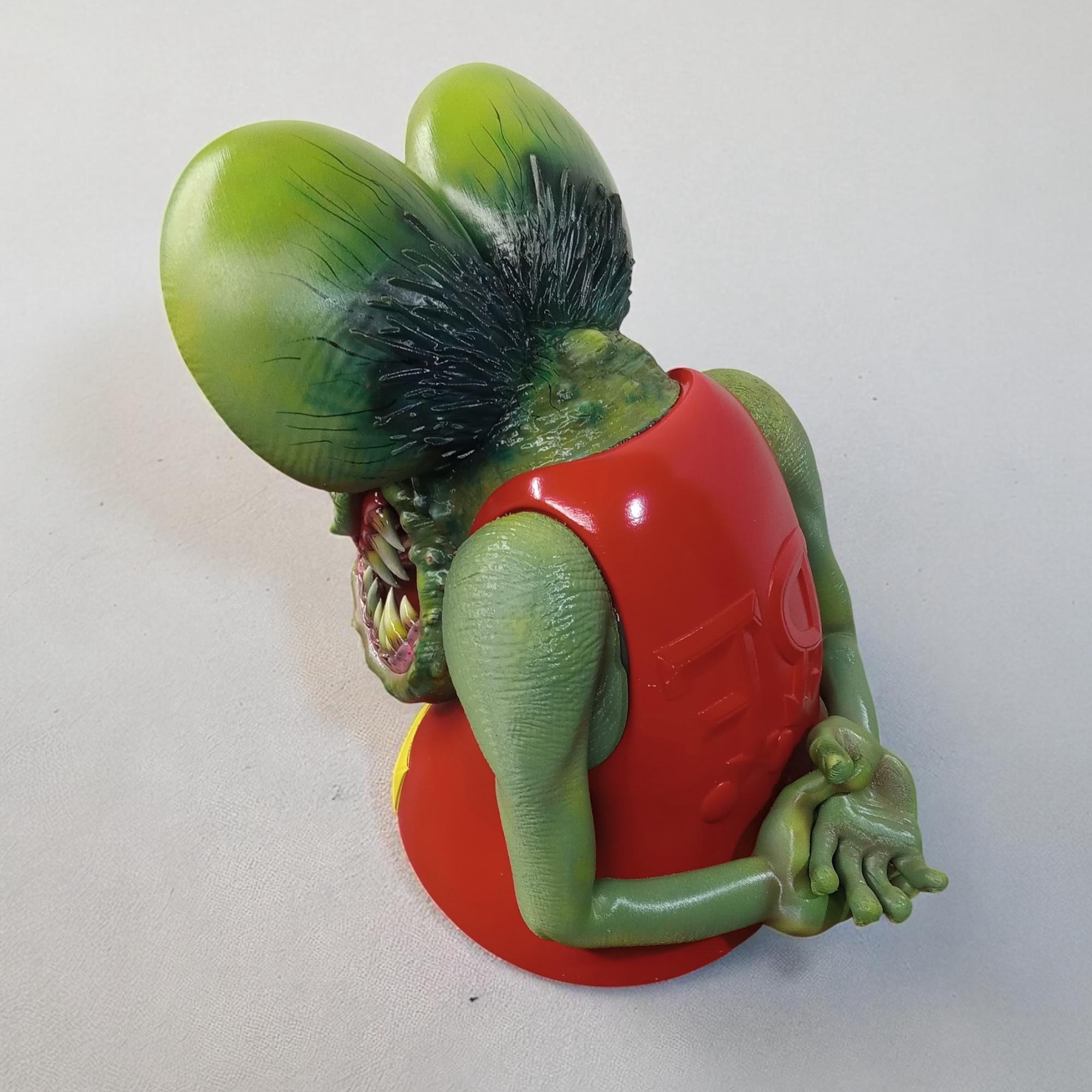 Large 3D Rat Fink Sculpture Hand Painted Licensed by Roth Estate