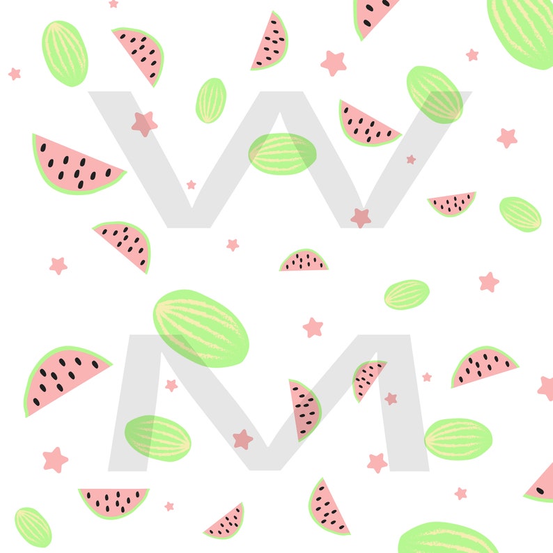 Cute Wallpaper Watermelon Background Vector Digital Download Etsy