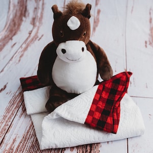 Horse, Personalized Baby Gift, Personalized Stuffed Animal, Birth Stats, Embroidered, Birth Announcement, Baby Shower Gift, Equestrian