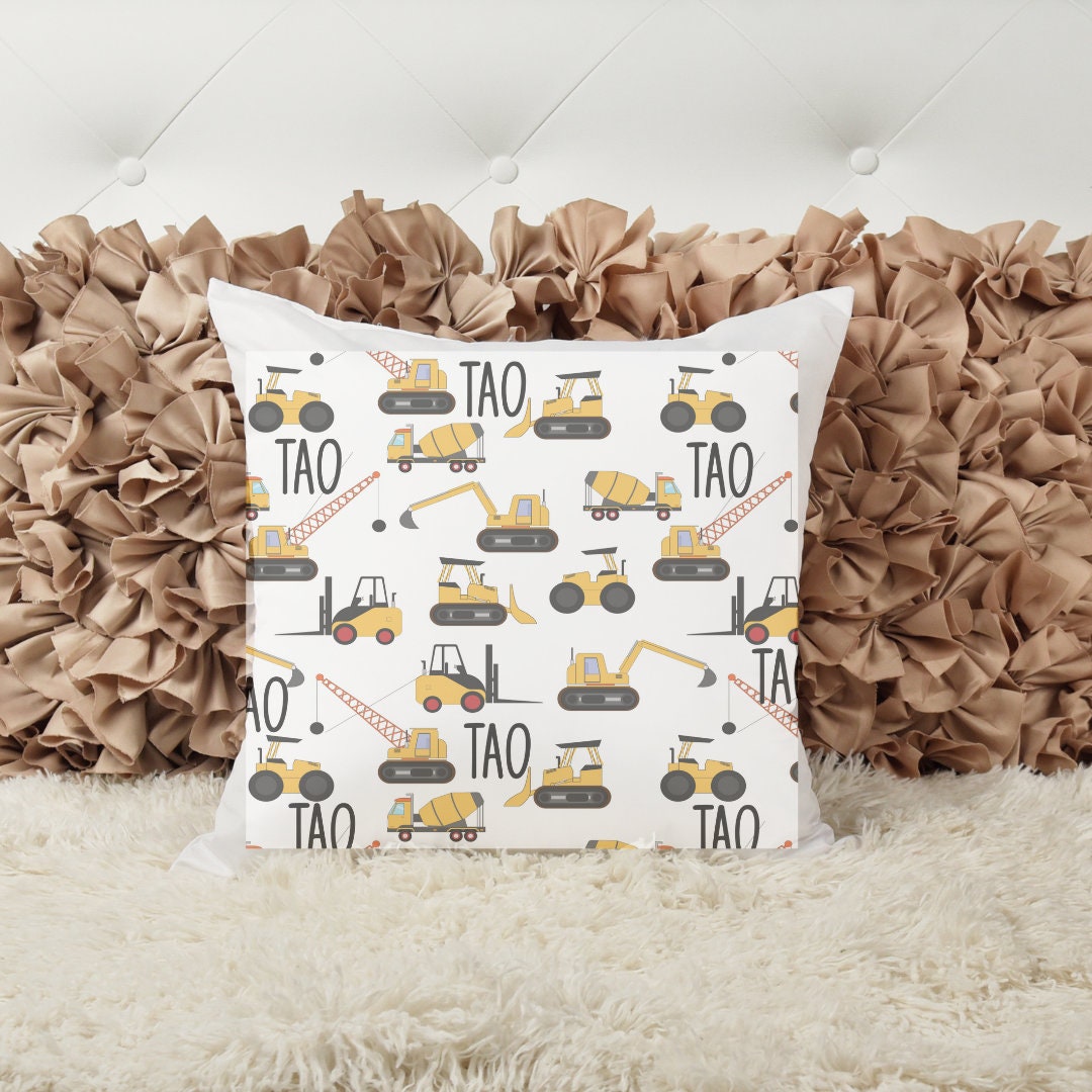 Forklift Truck Pillow Cushion. Personalized Accent Pillows. Custom  Construction Theme Decor. Boys Home Present. Qualified Driver Gifts P012 