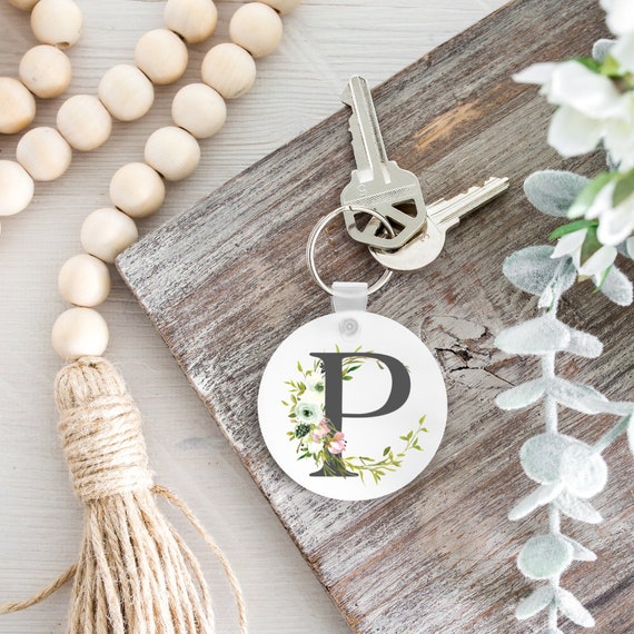 P name keychain best sale