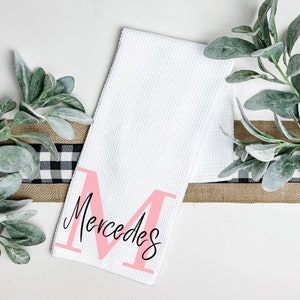 Monogramm Geschirrtuch, Geschirrtuch, Waffelgewebe, Personalisiert, Housewarminggeschenk, Personalisiertes Geschirrtuch