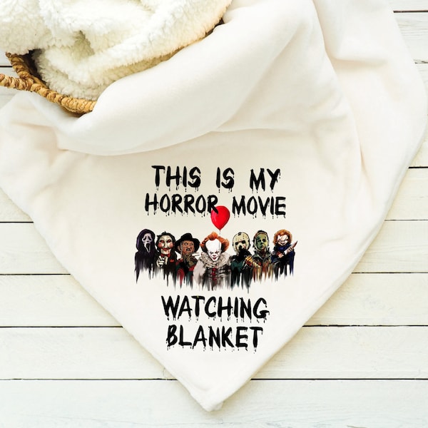 Minky Horror Movie Watching Blanket Etsy