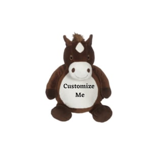 Horse, Personalized Baby Gift, Personalized Stuffed Animal, Birth Stats, Embroidered, Birth Announcement, Baby Shower Gift, Moose