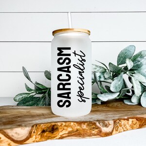 Sarkasmus-Spezialist Libbey Glasbecher, Eiskaffeetasse, 16 oz, Bierdosenglas
