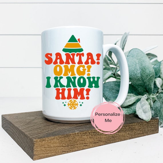 Christmas coffee mug gift / Buddy the Elf sayings / 15oz handmade