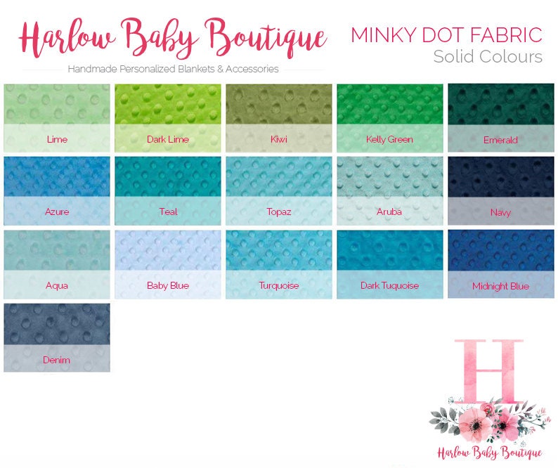 the color chart for a baby boy's boutique