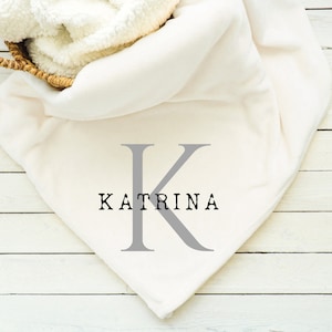 Monogrammed Blanket, Custom Blanket, Name Throw, Minky, Sherpa, Gift for her, Gift for Him,