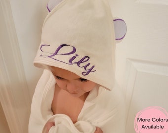 Personalized, Hooded Towel, Hooded Baby Towel, Bamboo Hooded Towel, Embroidered, Custom, Baby Gift, Baby Shower Gift, Toddler Hooded Towel,