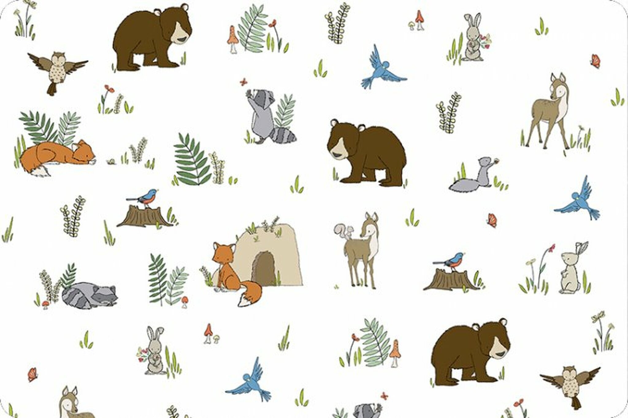 Personalized, Bear Minky Blanket, Fox, Owl, Raccoon, Forest Animals Keepsake Blanket,  Embroidered, 