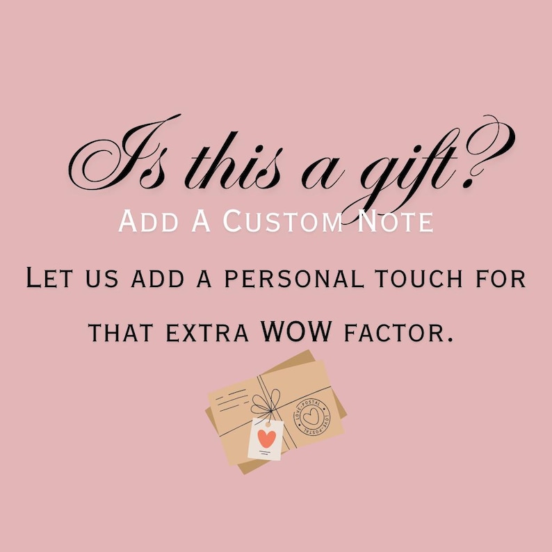 a pink background with the words, is this a gift? add a custom note