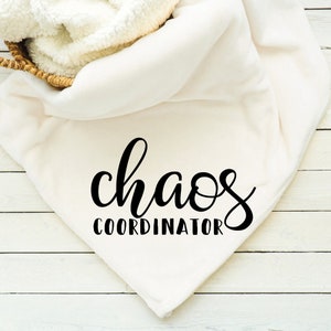 Chaos Coordinator Blanket, Throw, Minky, Sherpa, Gift for her, Gift for Him