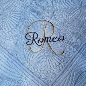Monogrammed Baby Blanket, Newborn Gift, Personalized Baby Quilt, Keepsake Baby Gift, Heirloom Quilt, Monogrammed Quilt, Baby Shower Gift,