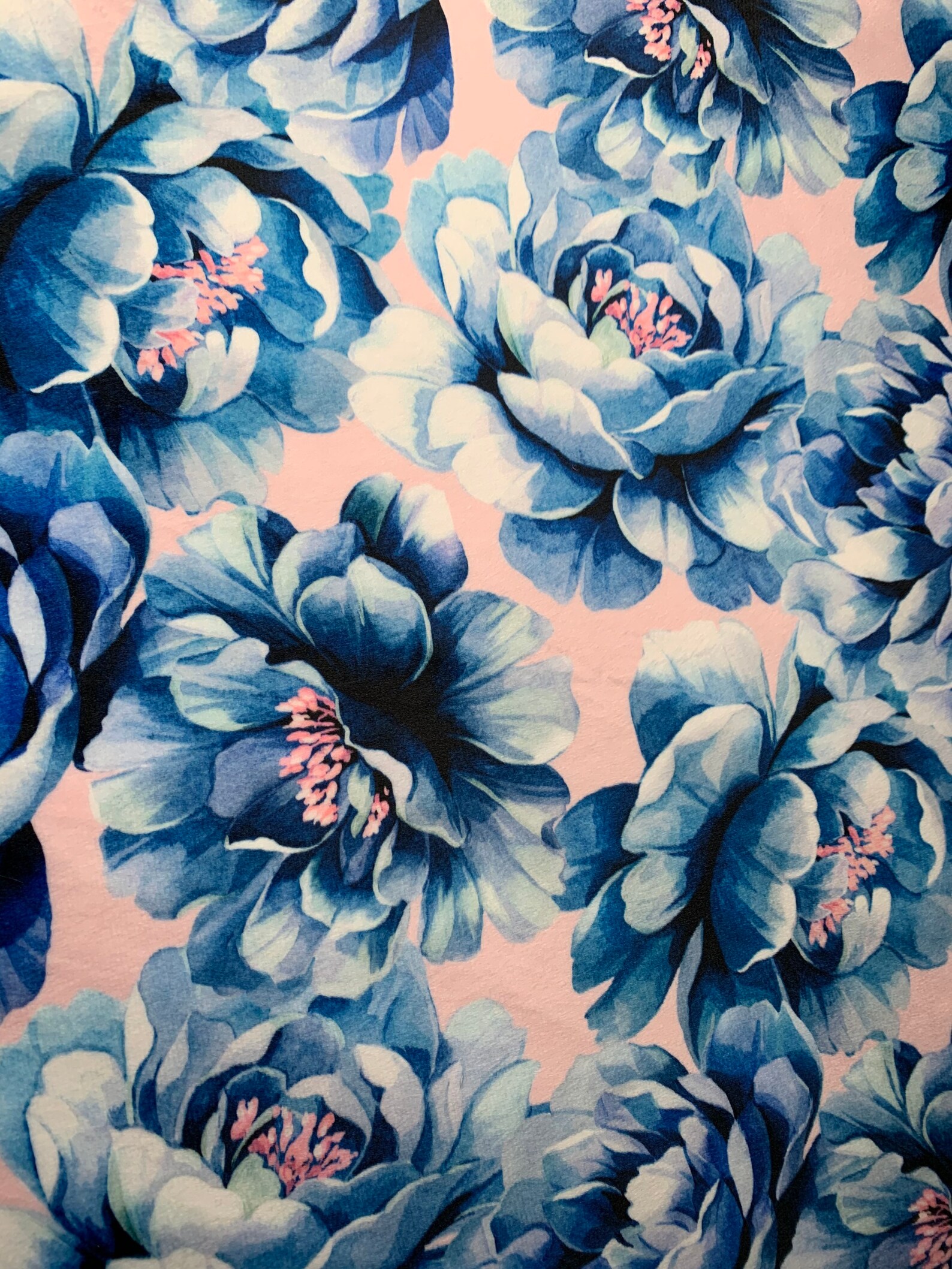 Personalized Minky Floral Blanket Blue Navy Pink Etsy