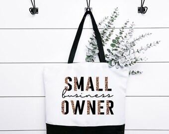 Small Business Owner Tote Bag, Eco Friendly Bag, Shopping Accessory, Reusable Grocery Bag,  Gift for Her, Gift For Mom