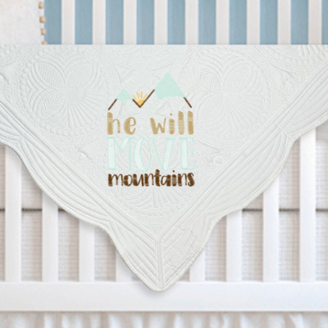 I will move mountains baby blanket sale