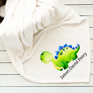 Dinosaur Blanket, Personalized Baby Blanket, Gift for girl, Baby Shower Gift, Baby Blanket, Custom Baby Blanket, Safari,