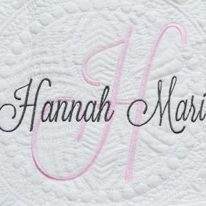 Monogrammed Baby Blanket, Newborn Gift, Personalized Baby Quilt, Keepsake Baby Gift, Heirloom Quilt, Monogrammed Quilt, Baby Shower Gift,