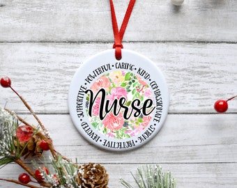 Nurse Ornament, Front Line Worker, Christmas Tree Decorations, Adult Ornaments, Gift for Mom, Parenting