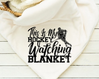 Detta är min hockeytittarfilt, supermjuk filt, Minky, Sherpa, Sport