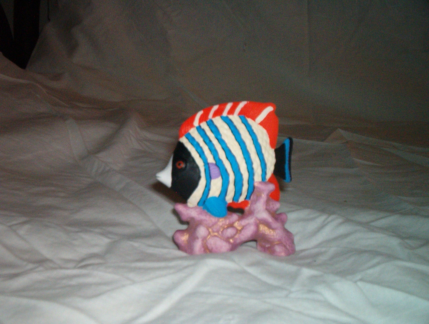 Image showcasing Small Blue Striped Fish on Coral - Etsy UK