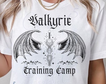 ACOTAR svg Valkyrie Training Camp PNG, Nesta, SJM Merch, chemise pour garçons chauve-souris, chemise livresque, tribunal d'épines et de roses, illyrien, conception de tshirt