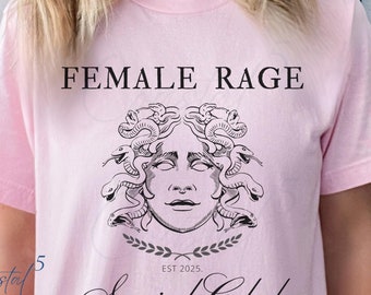 Fichier PNG de tshirt de rage féminine | Rage féminine sublimation Design PNG | Clipart T-shirt | Sweat-shirt féministe | Droits des femmes | Chemise Méduse
